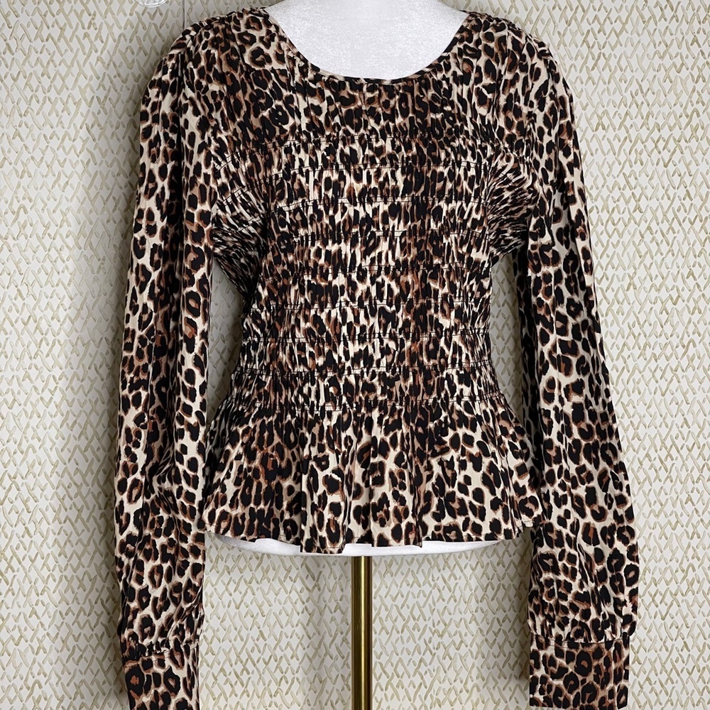 Rails Tabi Leopard Peplum Top - Picture 2 of 13